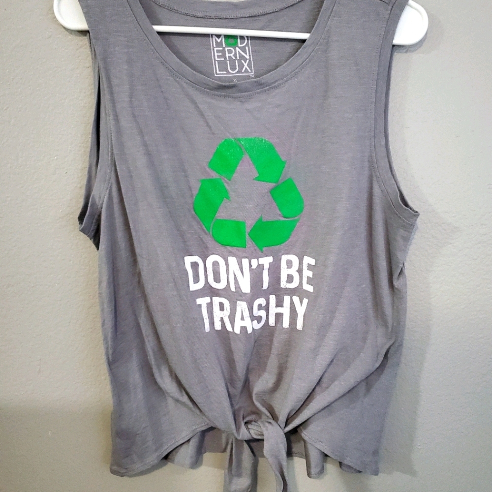 XL don't be trashy tank top